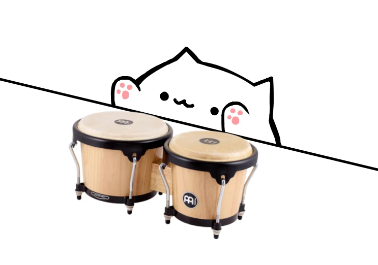 Bongo Cat - 可爱猫咪表情包击打鼓点音乐互动工具
